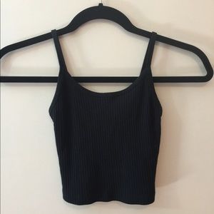 Topshop black crop top