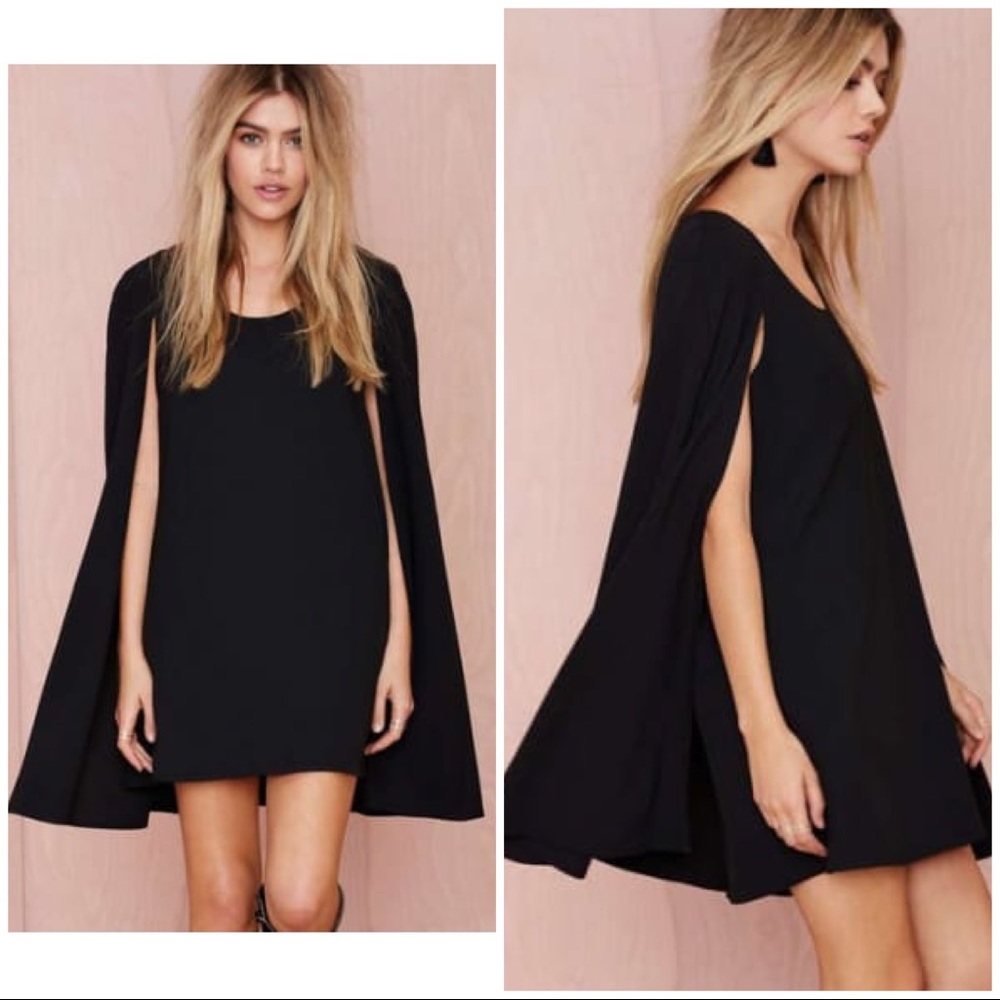 Black cape dress