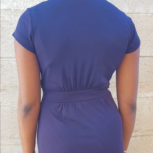 Ann Taylor navy blue dress. - Picture 2 of 3