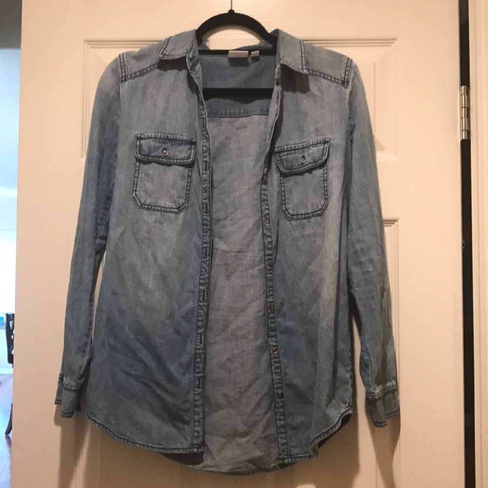 Denim button up