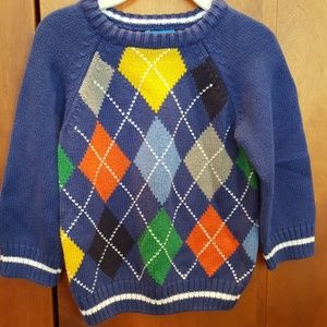 Boys argyle crewneck