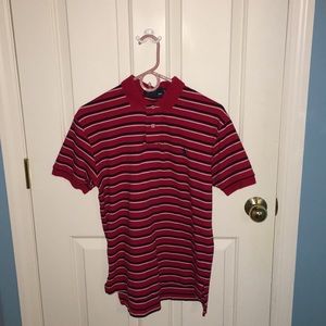 Medium Polo red striped collared shirt