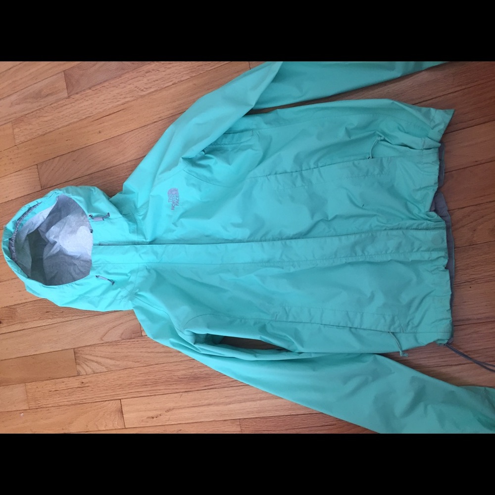 the north face mint green windbreaker jacket