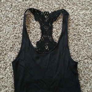 Lace detail tank top, size small