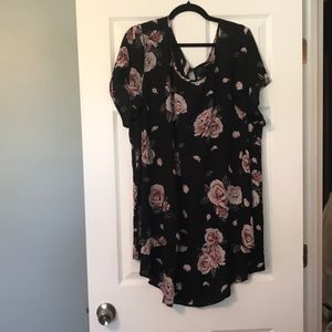 Floral Print Chiffon Blouse