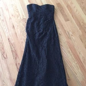 Beautiful black lace, floor length gown!