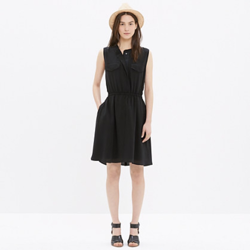 Madewell Silk Journey Shirtdress Size S