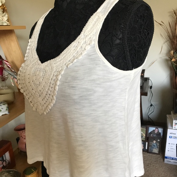 THIN CREAM CROCHET KNIT CAMISOLE - Picture 3 of 4