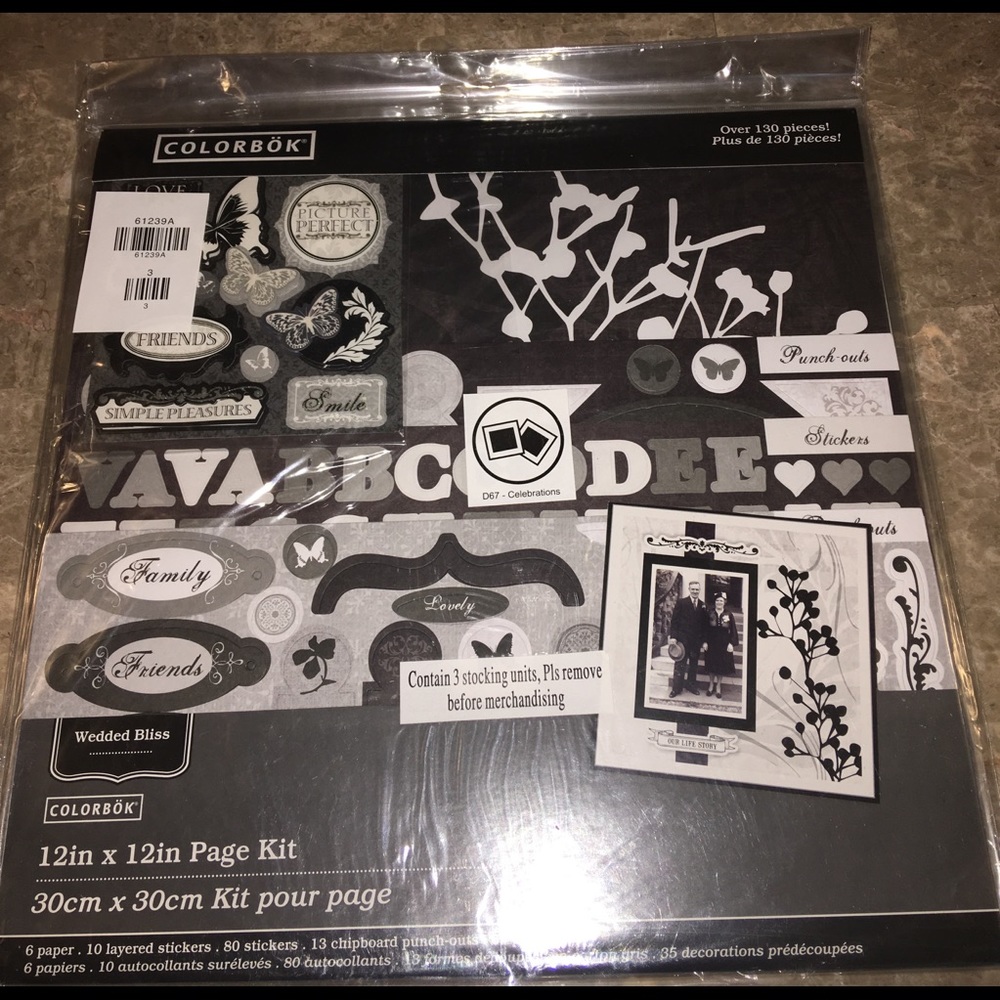 Scrapbook 12x12 Page Kit- Wedding Bliss 130pc
