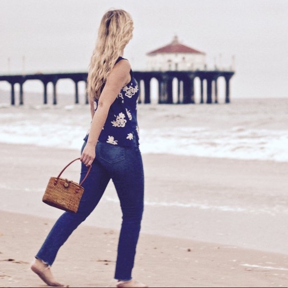 Oval Handbag with Batik Fabric Interior - Picture 3 of 3