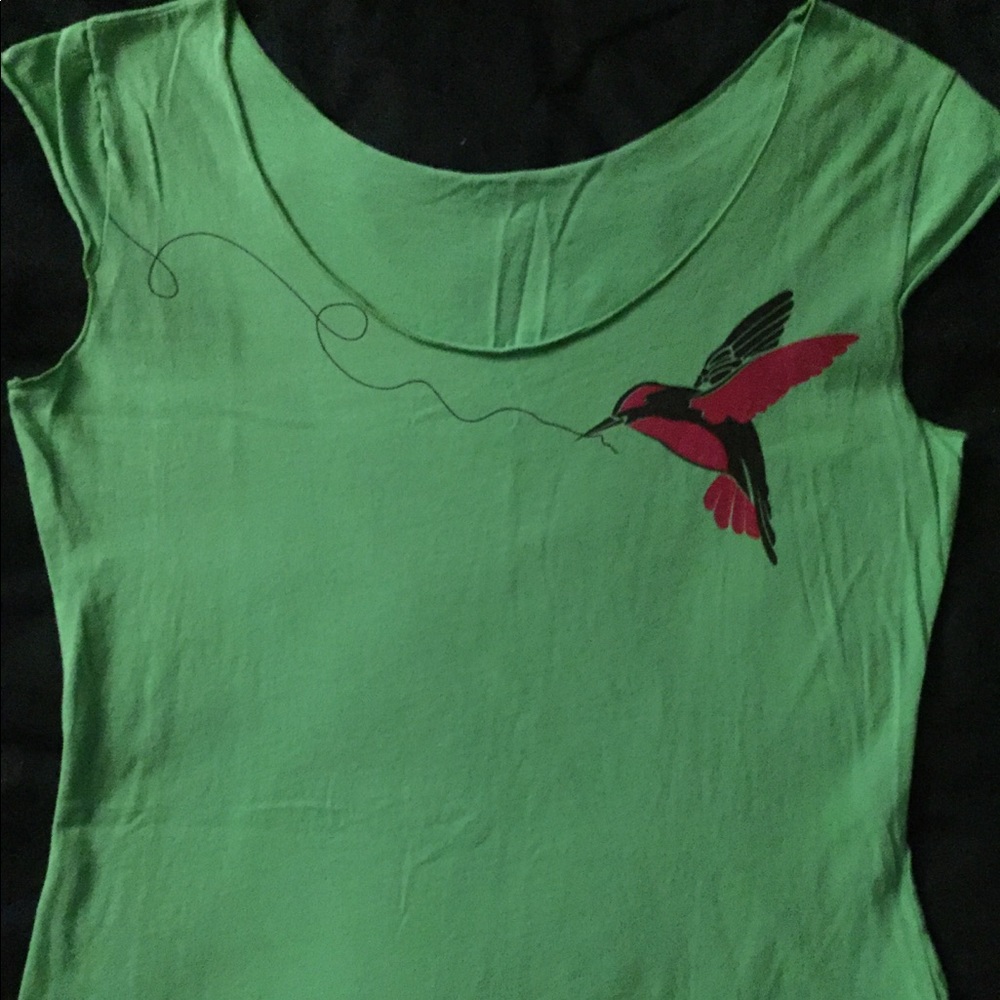 Green Tank w/ Bird