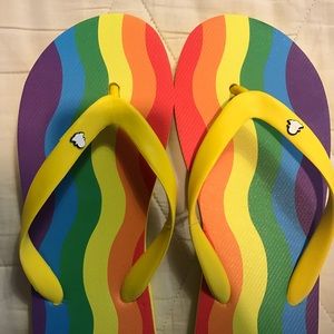 Exclusive Rainbow Snapchat Sandals Flip Flops 9/10