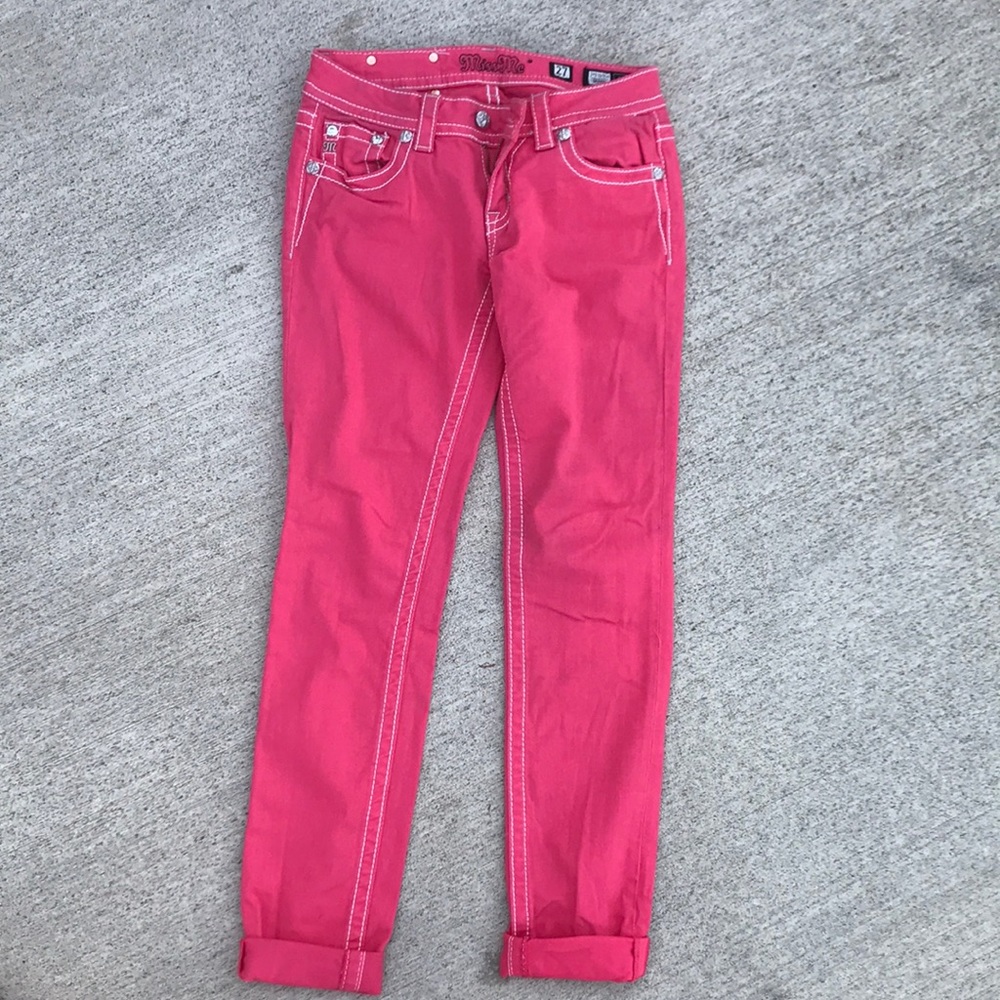 Pink skinny miss me jeans