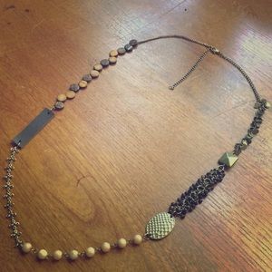 Free People Necklace w/ Gold and Light Pink Beads