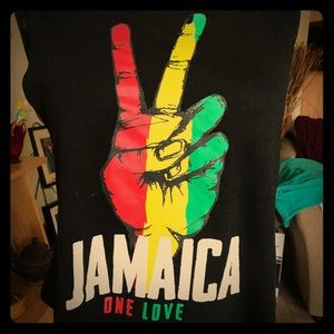JAMICA RASTA ONE LOVE PEACE TANK BLACK TANK TOP