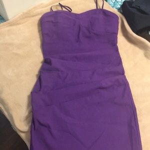 Purple body con dress