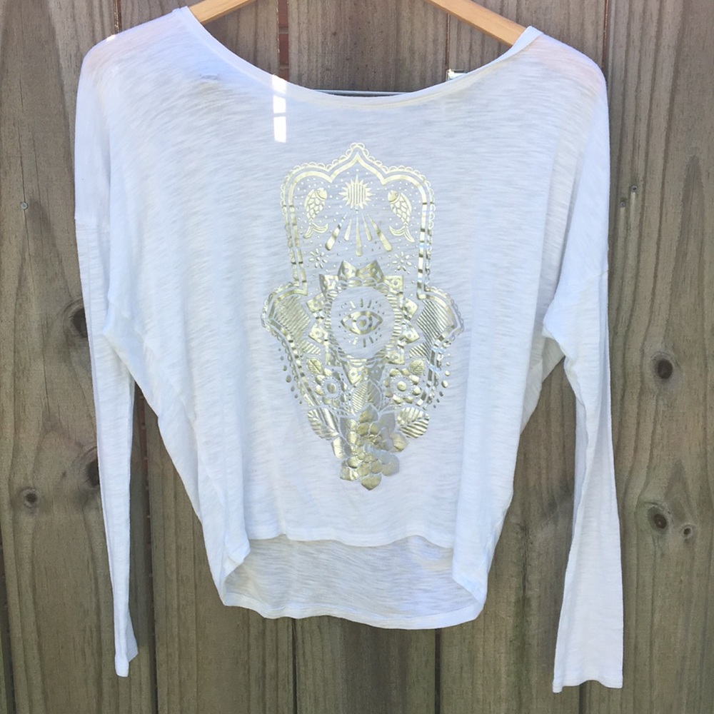 White Long Sleeve Shirt from Aeropostale