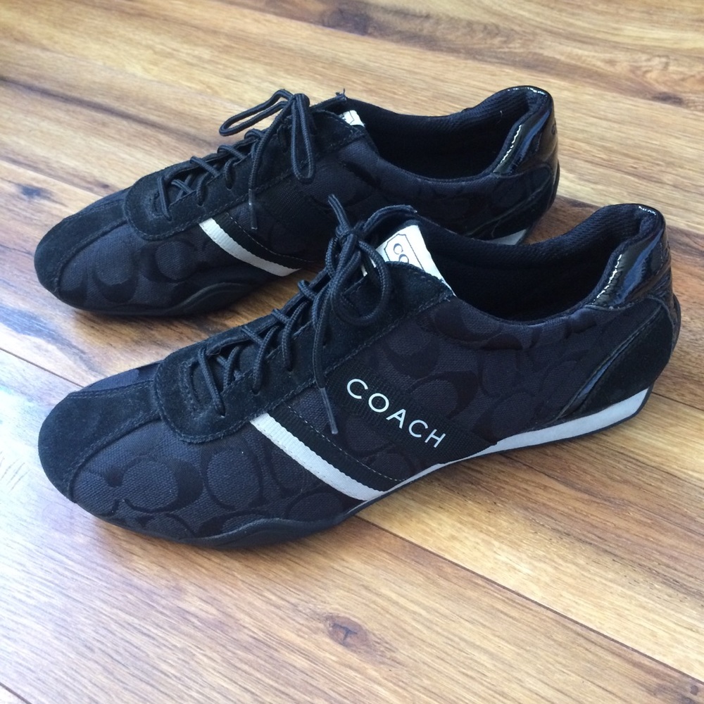 Black Coach sneakers (Suade and Canvas)