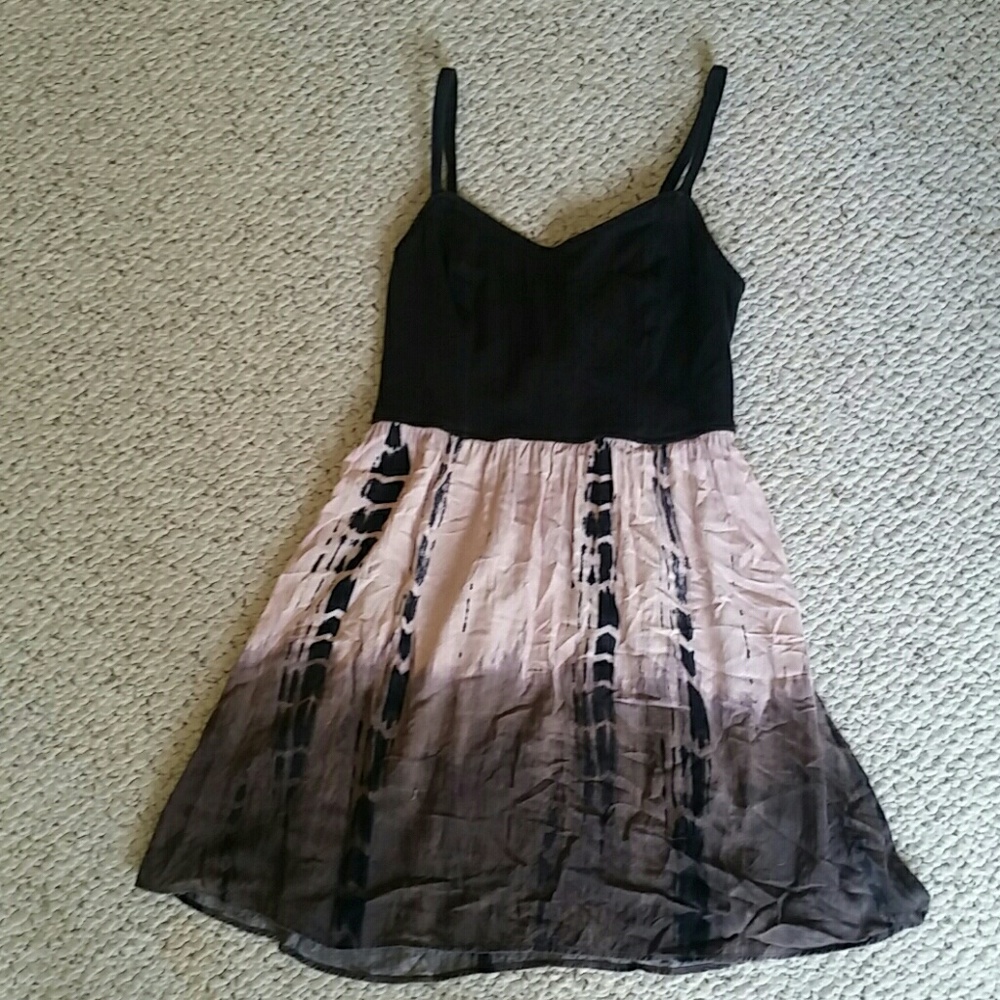 Light Pink/ Brown Ombre Cut Out Back Dress