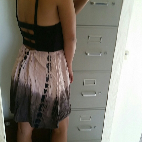 Light Pink/ Brown Ombre Cut Out Back Dress - Picture 6 of 6
