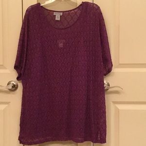 Sheer Lace top with attached under-shell