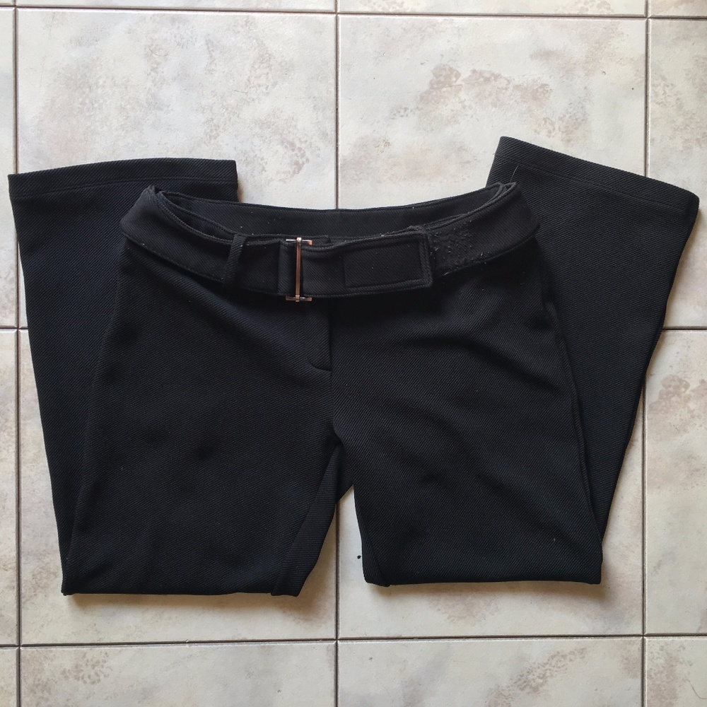 Express Black Belted & Ribbed Capris Size 5/6