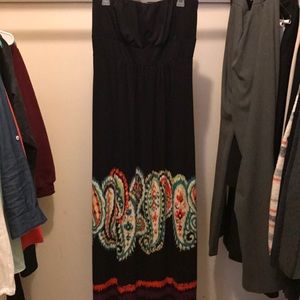 Strapless maxi dress