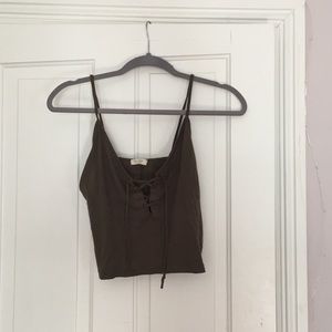 Brandy Melville Lace up Crop Top
