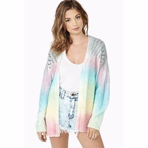 rainbow ombre cardigan