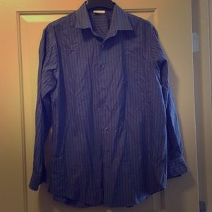 Kenneth Cole. Blue striped Long sleeve shirt.