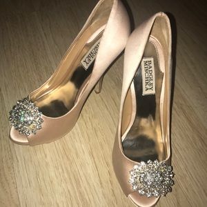Badgley Mischka Pink Wedding Shoes