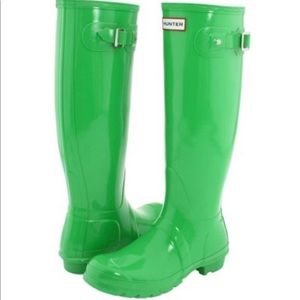 NEVER WORN Kelly Green Hunter Boots