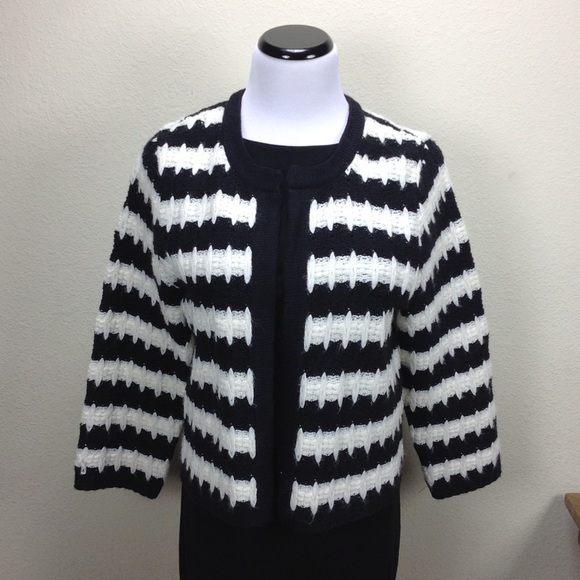 INC International Concepts Sweaters - INC International Concepts Black & Cream Cardigan