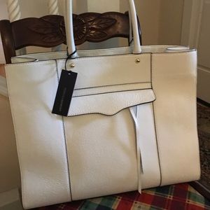 Rebecca Minkoff MAB tote large size in white
