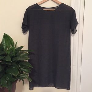 Madewell Dark Gray Holepunch Tee Dress Size XS