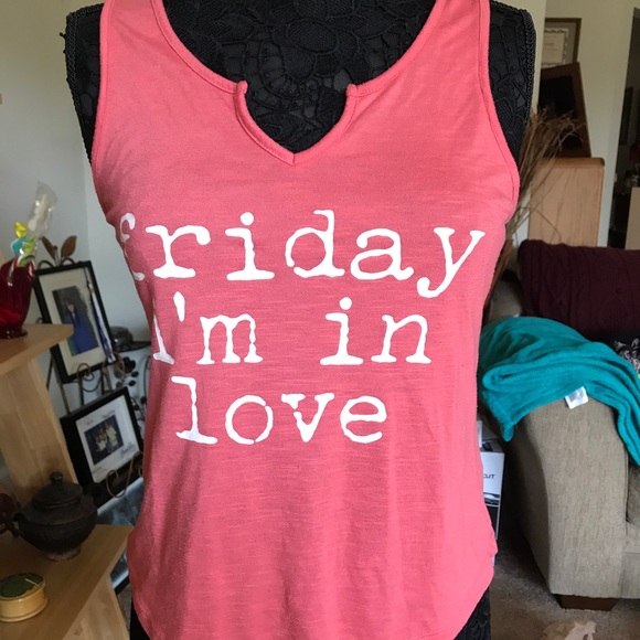 PINK FRIDAY IM IN LOVE RACERBACK TANK - Picture 2 of 5