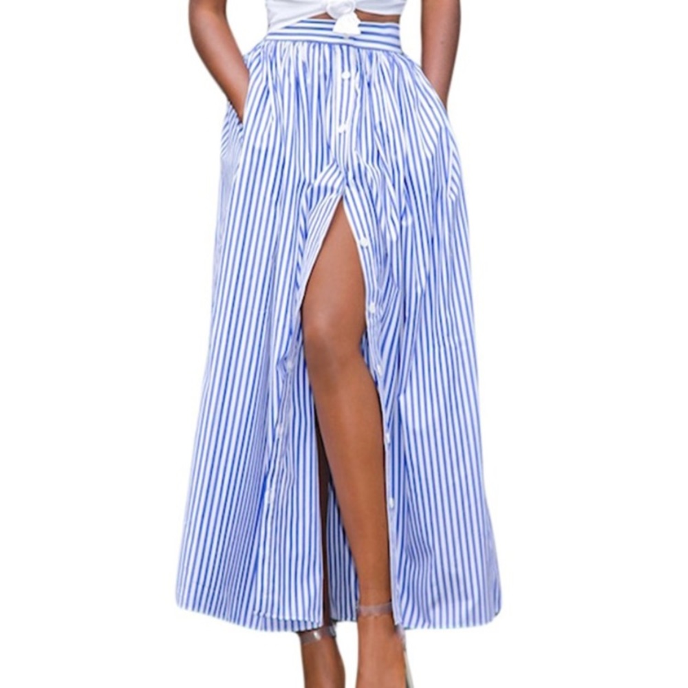 Button down maxi skirt