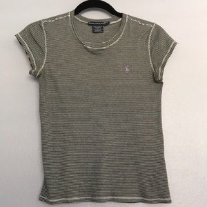 Striped tshirt Ralph Lauren brand with purple logo