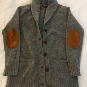 Rugby Ralph Lauren Wool and Suede Cardigan