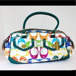 Coach Monogram Scribble Satchel