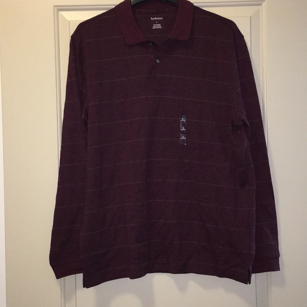 Van Heusen red sweater.