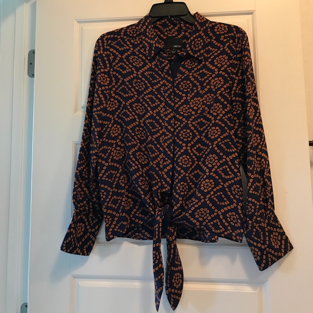 Greylin tie front top