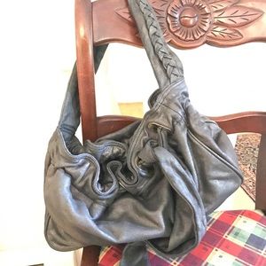 Treesje silver leather bow tie shoulder bag