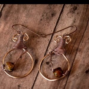 Rustic Gypsy Hoop Earrings