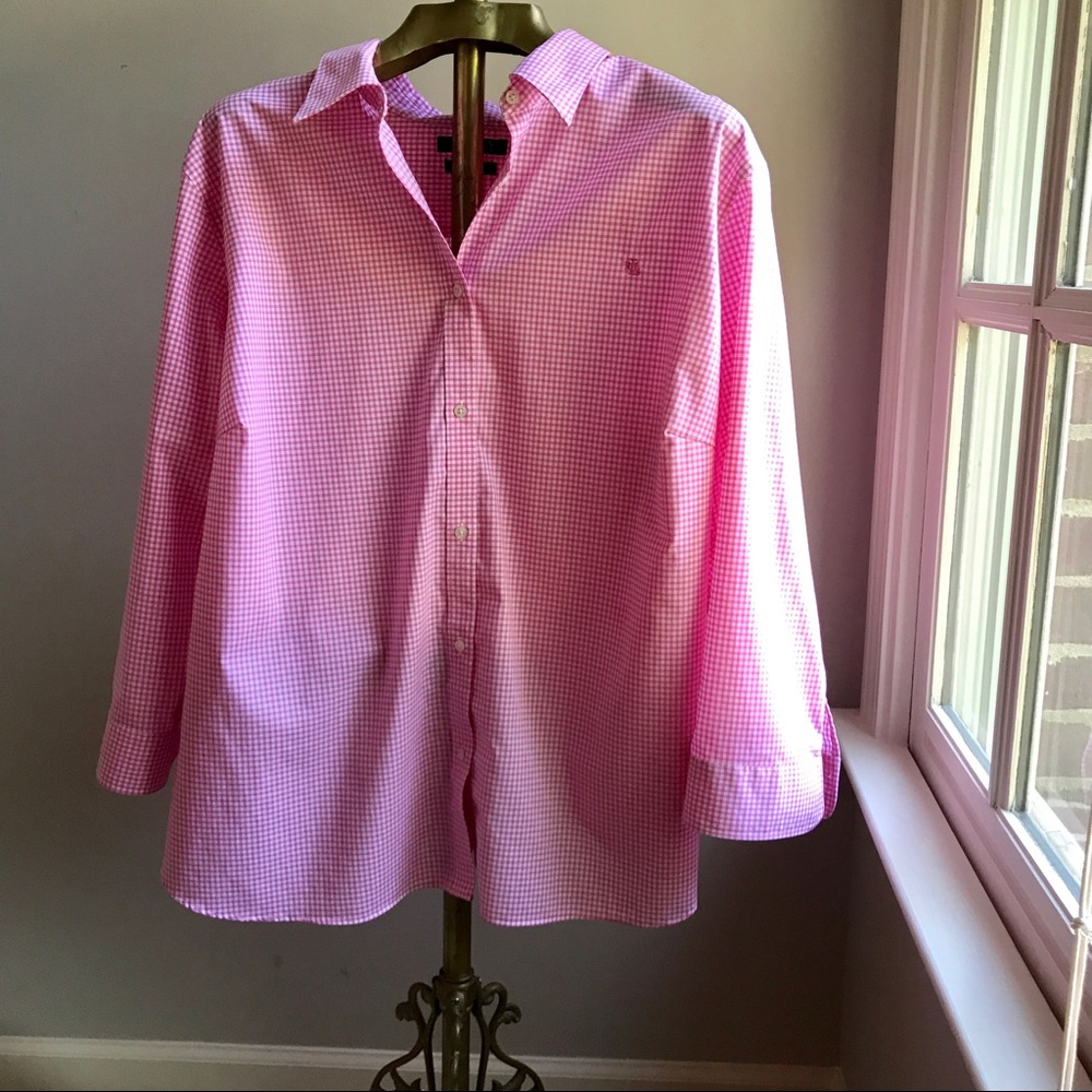 Lauren Pink Gingham, Long Sleeve