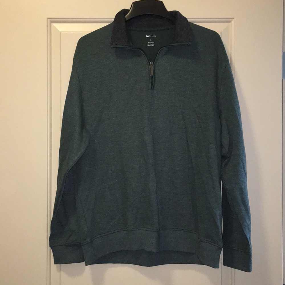 Van Heusen green sweater.
