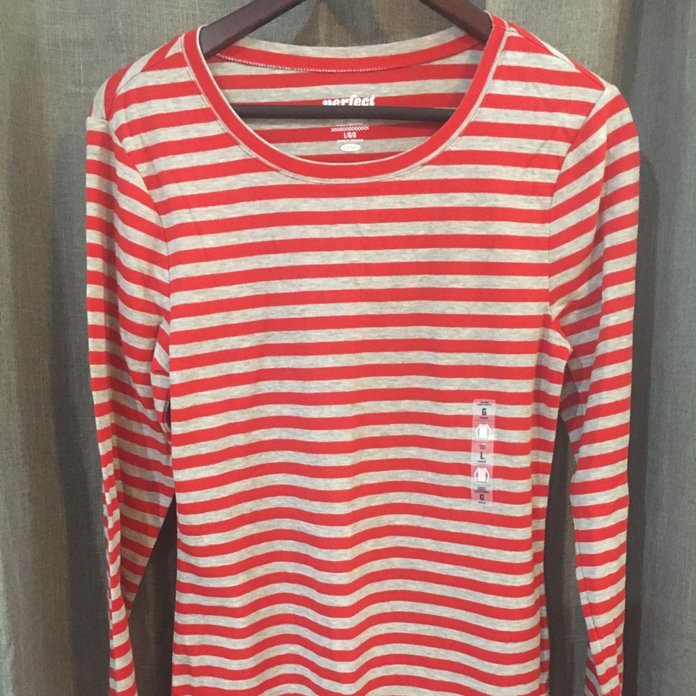 NEW Old Navy striped LS tee