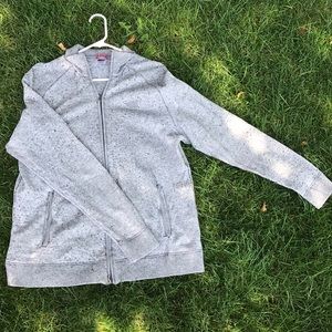 Men's grey north face zip up jacket