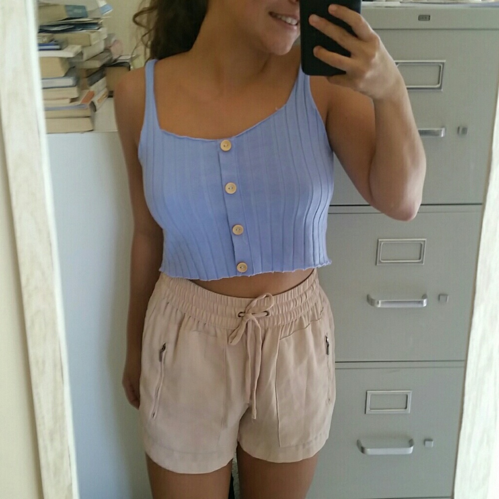 Light Pink Drawstring Shorts