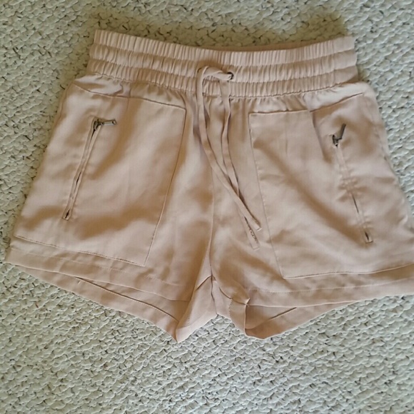 Light Pink Drawstring Shorts - Picture 3 of 6